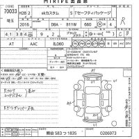 Mitsubishi EK CUSTOM лот № 70033 оценка R  с аукциона в Японии 10