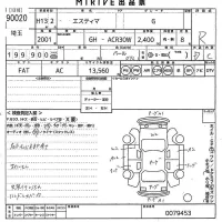 Toyota ESTIMA лот № 90020 оценка R  с аукциона в Японии 10
