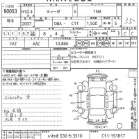 Nissan TIIDA лот № 90053 оценка 3.5  с аукциона в Японии 10