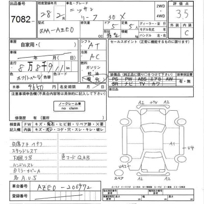 Nissan LEAF  с аукциона в Японии