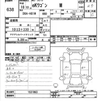 Mitsubishi EK WAGON лот № 638 оценка 3.5  с аукциона в Японии 3