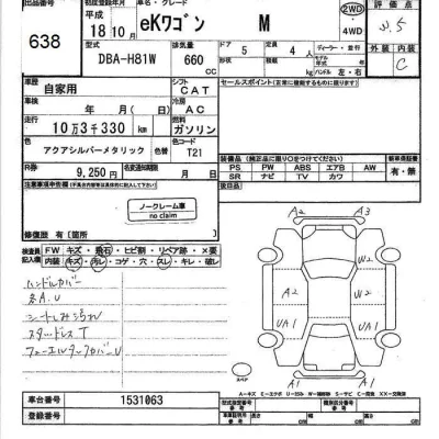 Mitsubishi EK WAGON  с аукциона в Японии