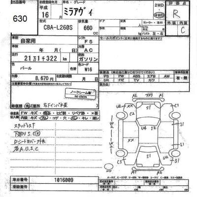 Daihatsu MIRA  с аукциона в Японии