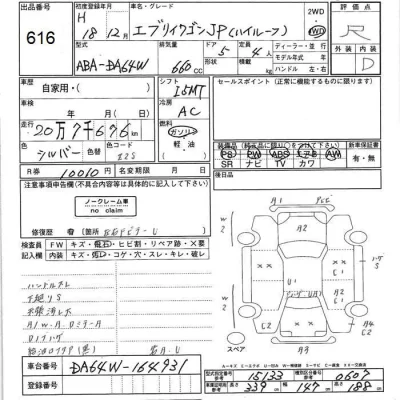 Suzuki EVERY WAGON  с аукциона в Японии