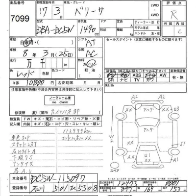Mazda VERISA  с аукциона в Японии