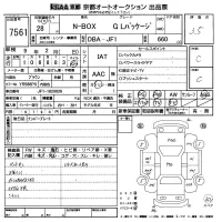 Honda N BOX лот № 7561 оценка 3.5  с аукциона в Японии 8