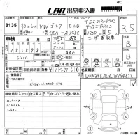 Volkswagen GOLF лот № 8135 оценка 3.5  с аукциона в Японии 5