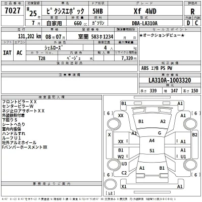 Toyota PIXIS EPOCH  с аукциона в Японии