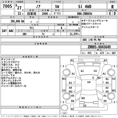 Toyota NOAH  с аукциона в Японии