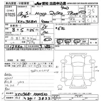 Hino DUTRO лот № 7025 оценка 3.5  с аукциона в Японии 9