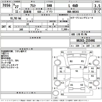 Suzuki ALTO  с аукциона в Японии