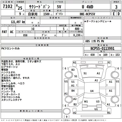 Toyota SUCCEED  с аукциона в Японии