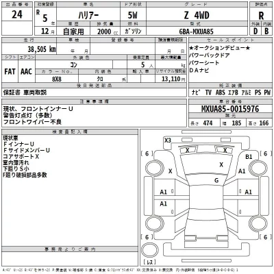 Toyota HARRIER  с аукциона в Японии
