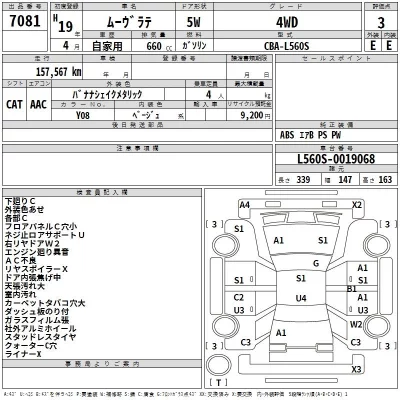 Daihatsu MOVE LATTE  с аукциона в Японии