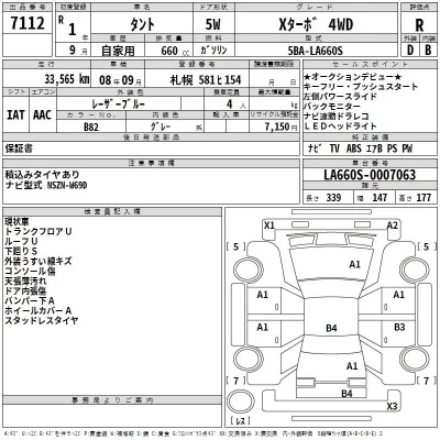 Daihatsu TANTO  с аукциона в Японии