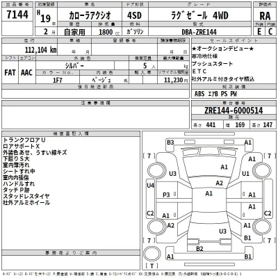 Toyota COROLLA AXIO  с аукциона в Японии