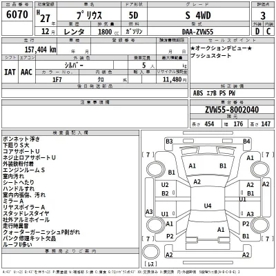 Toyota Prius  с аукциона в Японии