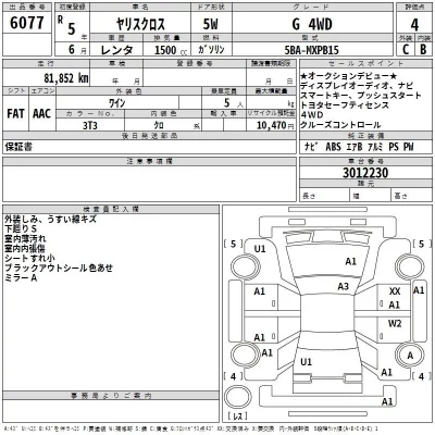 Toyota YARIS CROSS  с аукциона в Японии