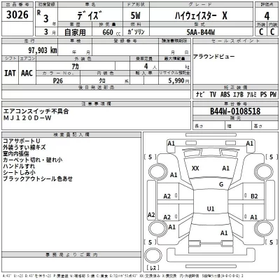 Nissan DAYZ  с аукциона в Японии