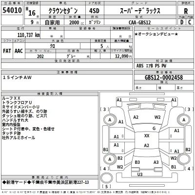 Toyota CROWN  с аукциона в Японии