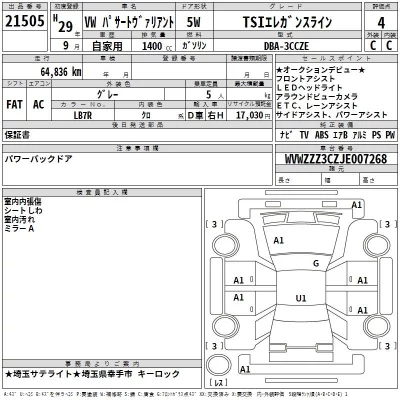 Volkswagen PASSAT VARIANT  с аукциона в Японии