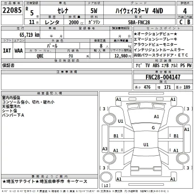 Nissan SERENA  с аукциона в Японии