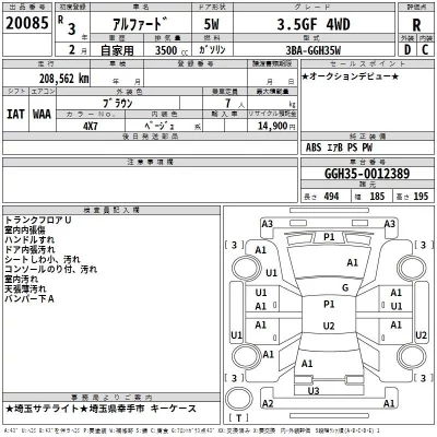 Toyota ALPHARD  с аукциона в Японии