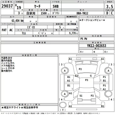 Nissan MARCH  с аукциона в Японии