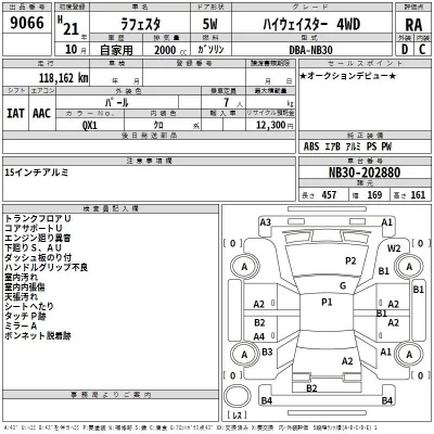 Nissan LAFESTA  с аукциона в Японии