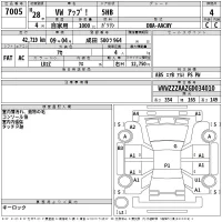 Volkswagen UP лот № 7005 оценка 4  с аукциона в Японии 2
