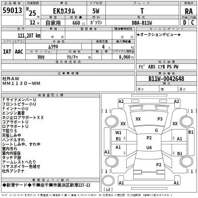 Mitsubishi EK CUSTOM  с аукциона в Японии