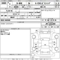 Honda N BOX лот № 3089 оценка 3.5  с аукциона в Японии 2