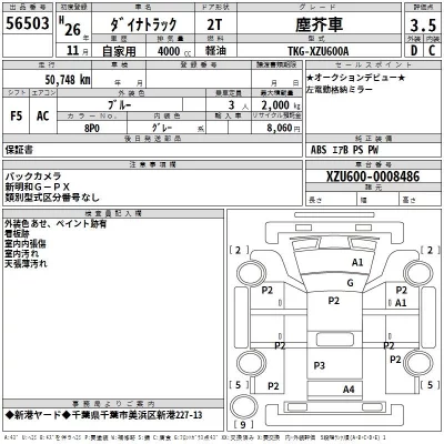 Toyota DYNA  с аукциона в Японии