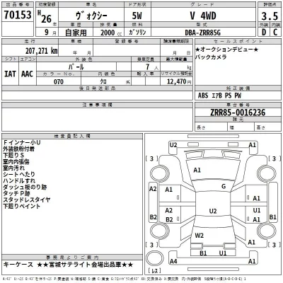 Toyota VOXY  с аукциона в Японии