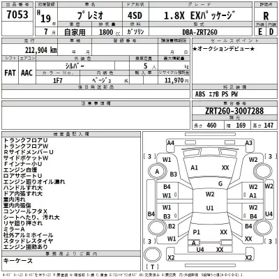 Toyota PREMIO  с аукциона в Японии