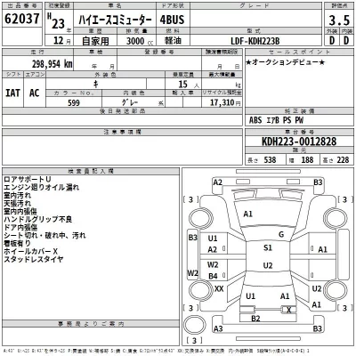 Toyota HIACE  с аукциона в Японии