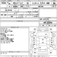 Subaru XV лот № 7036 оценка RA  с аукциона в Японии 2