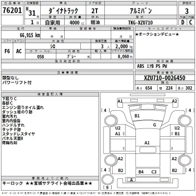 Toyota DYNA  с аукциона в Японии