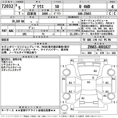 Toyota Prius  с аукциона в Японии