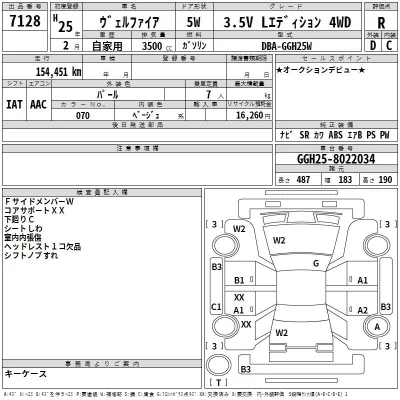 Toyota VELLFIRE  с аукциона в Японии