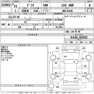 Mazda DEMIO  с аукциона в Японии