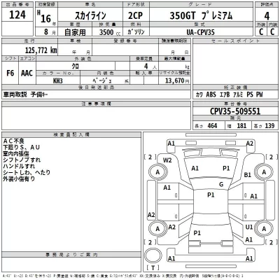 Nissan SKYLINE  с аукциона в Японии
