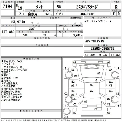 Daihatsu TANTO  с аукциона в Японии