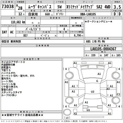 Daihatsu MOVE CANBUS  с аукциона в Японии