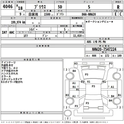 Toyota Prius  с аукциона в Японии