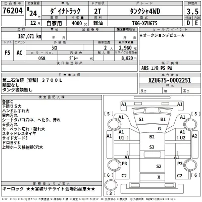 Toyota DYNA  с аукциона в Японии