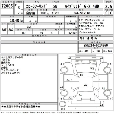 Toyota COROLLA TOURING  с аукциона в Японии