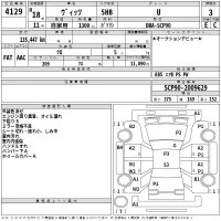Toyota VITZ лот № 4129 оценка 3  с аукциона в Японии 2