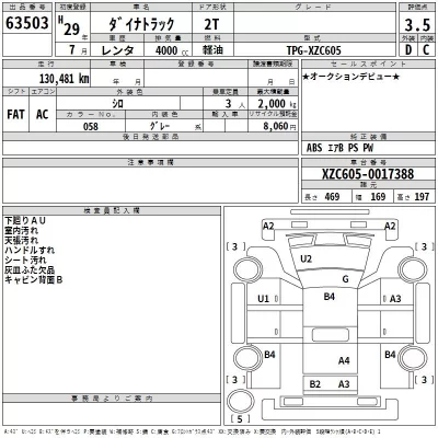 Toyota DYNA  с аукциона в Японии