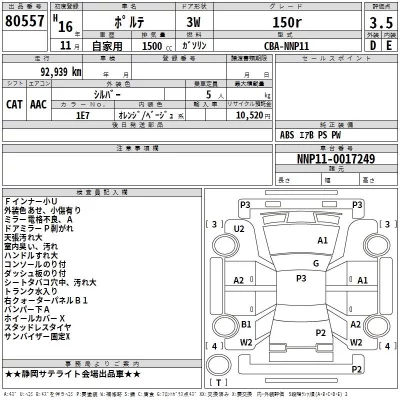 Toyota PORTE  с аукциона в Японии